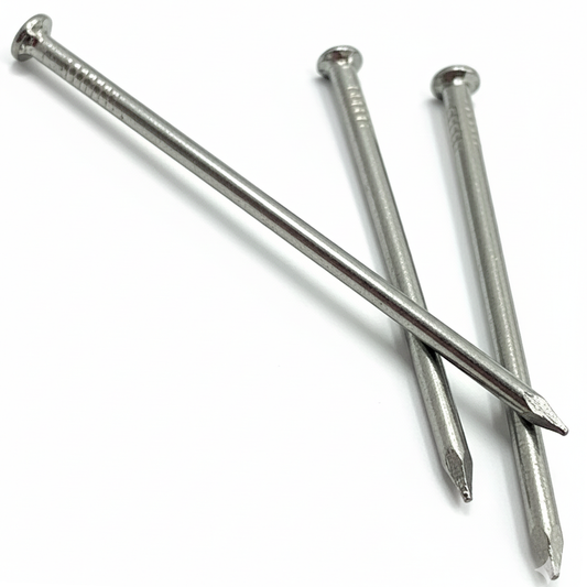 Galvanised Steel Round Head Nails | Heavy Duty Corrosion-Resistant for Outdoor - DIYUK