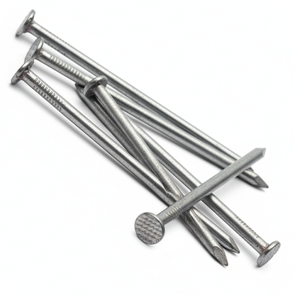 Galvanised Steel Round Head Nails | Heavy Duty Corrosion-Resistant for Outdoor - DIYUK
