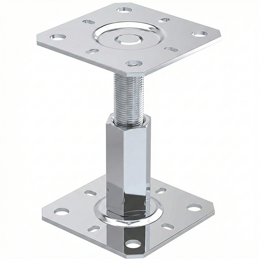 Fence Post Support Adjustable 100-150mm Repair Bracket Metal Bolt Down Heavy