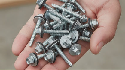 Hex Head Self Drilling Tek Screws EPDM Washer Zinc