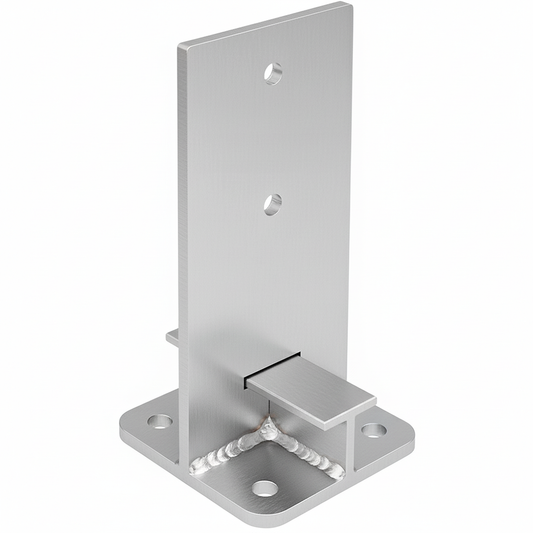 Heavy Duty Galvanised Fence Post Base Bracket Concealed Shoe Bolt Down - DIYUK