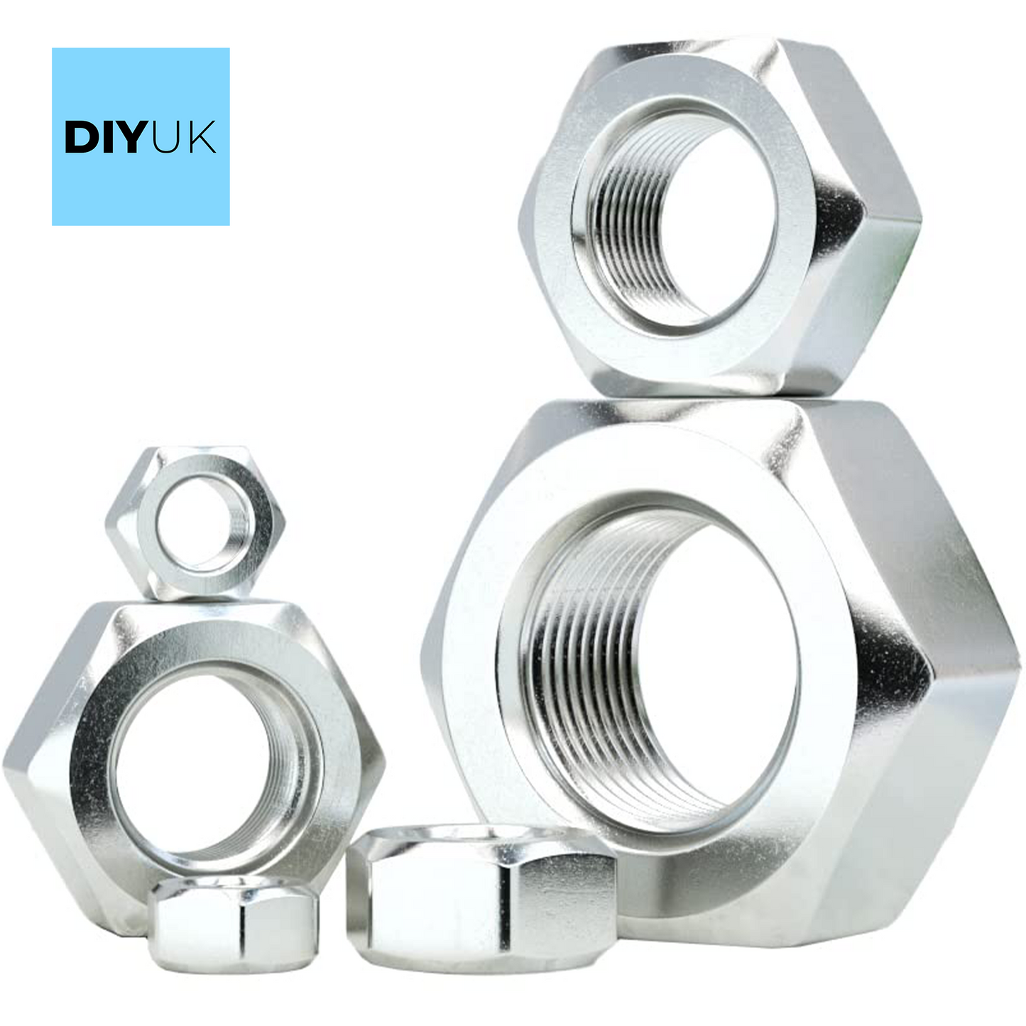 Hexagon Nuts Steel Zinc Plated Grade 8 High Tensile DIN 934