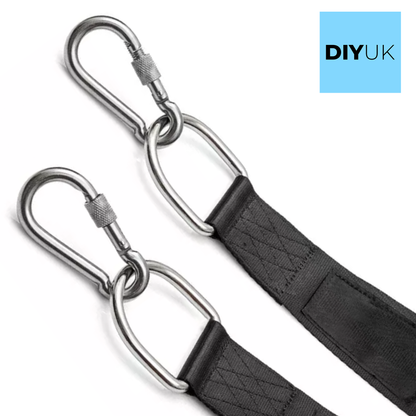 DIYUK Steel Snap Hook With Screw Nut Carabiners Safe Lock Carabiner Clip Spring for Outdoor Hiking Camping Fishing Backpack