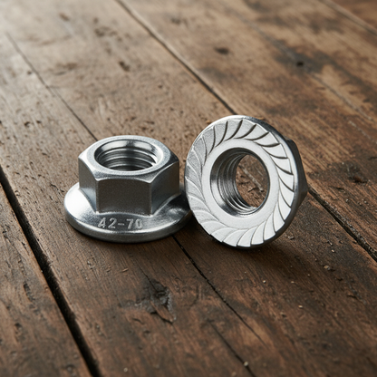 Serrated Flange Nuts DIN 6923 - A2 Stainless Steel Locking Nuts - DIYUK