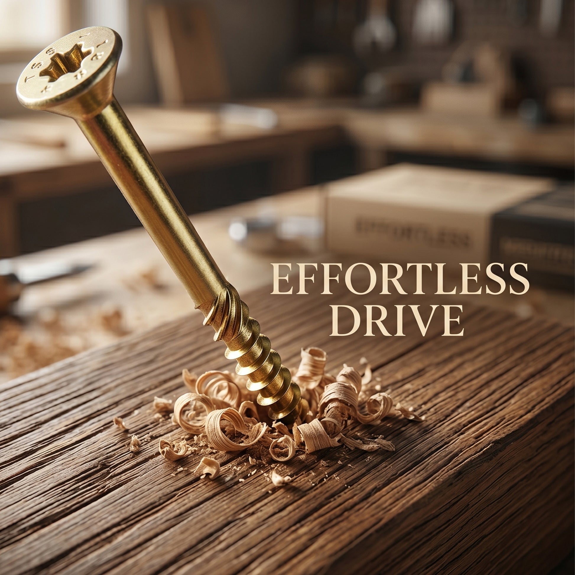 High-performance yellow passivated countersunk Torx wood screws for multi-purpose professional timber applications.