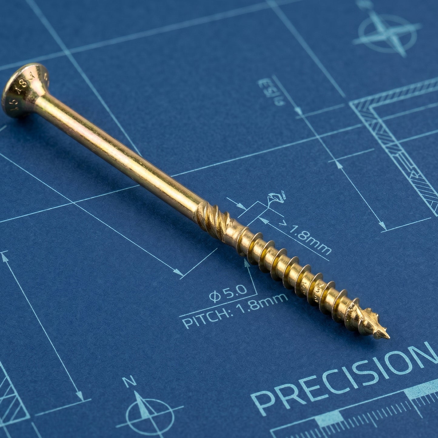 High-performance yellow passivated countersunk Torx wood screws for multi-purpose professional timber applications.