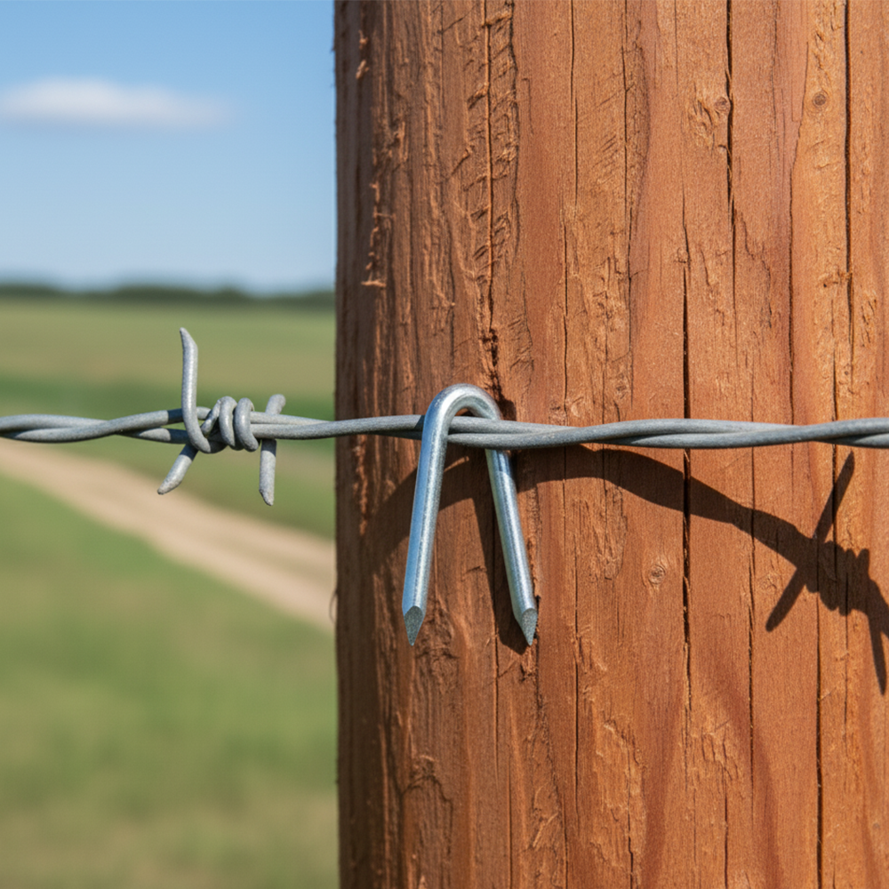 Fencing Staples Heavy-Duty | Hot-Dip Galvanised U-Nails for Wood Posts | Secure Wire Mesh, Netting & Barbed Wire - DIYUK