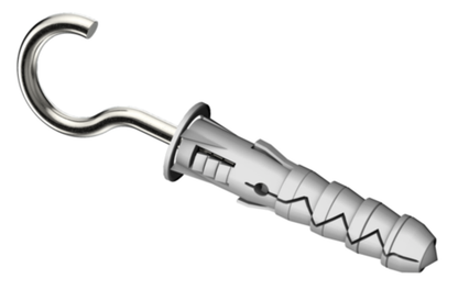 Ceiling Cup Hook Screw Hooks, Plastic plug with hook type C, Ring Screws for Hom - DIYUK