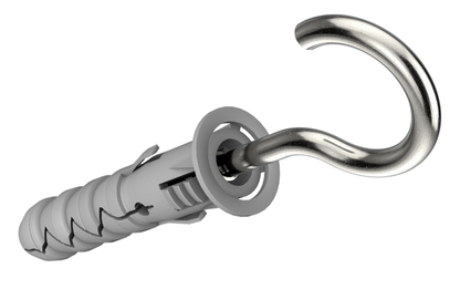 Ceiling Cup Hook Screw Hooks, Plastic plug with hook type C, Ring Screws for Hom - DIYUK