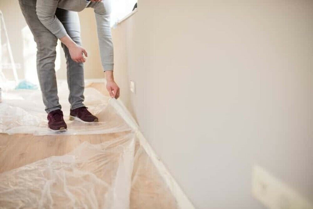 Large Polythene Dust Sheet 4m x 5m Plastic Decorating Cover Painting Waterproof - DIYUK