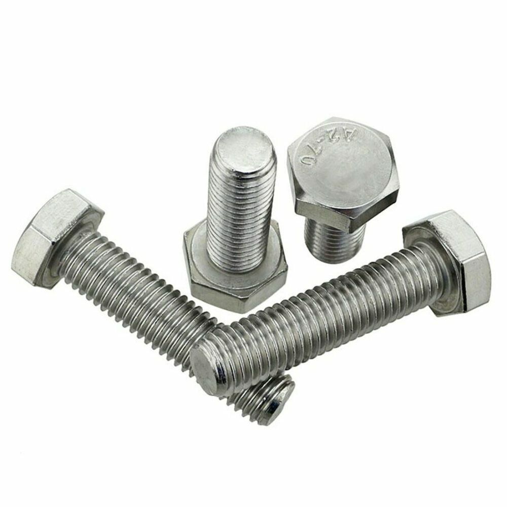 M8 M10 M12 M14 Hexagon Head Bolts DIN 933 Fully Threaded Stainless Steel A2 - DIYUK