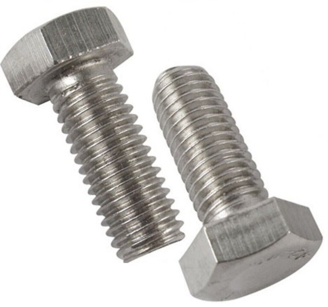M3 M4 M5 M6 Hexagon Head Bolts DIN 933 Fully Threaded Stainless Steel A2 Metric - DIYUK